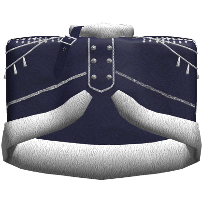 royal imperial winter cape with epaulets navy blue
