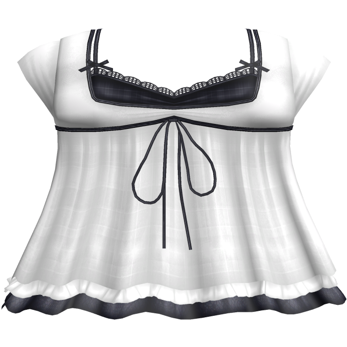 pretty gothic ruffled dress w tank top white 2