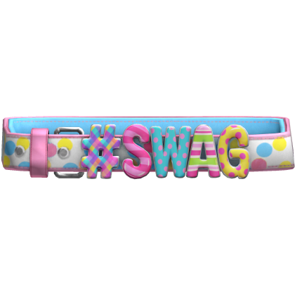 Blue Funfetti " Swag " Y2K Waist Belt 