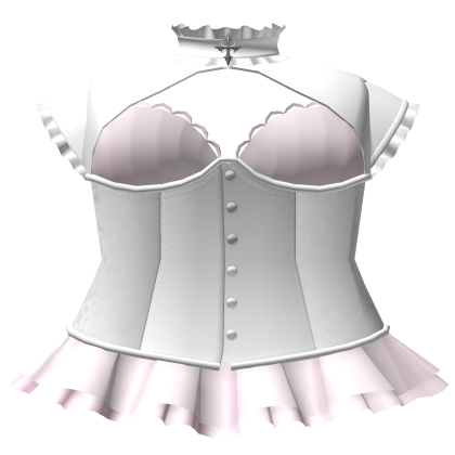 gothic lace corset dress shrug pink and white 3.0
