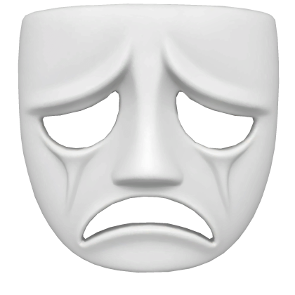 Sorrowful White Tragedy Mask