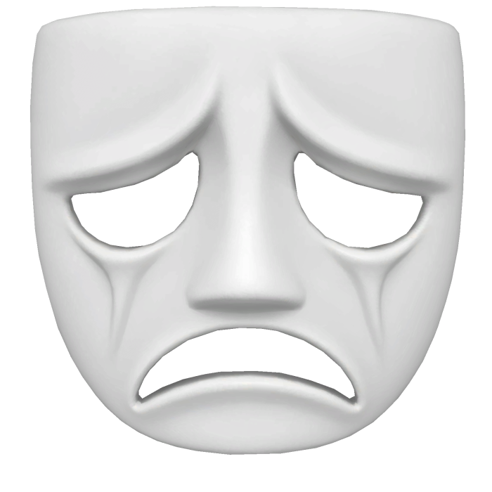 Sorrowful White Tragedy Mask