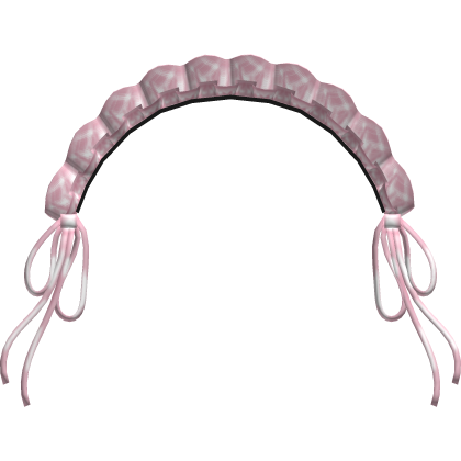 Ruffled Headband with Bows Pink Roblox item