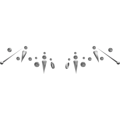 ⛧ silver metal piercing set Roblox item
