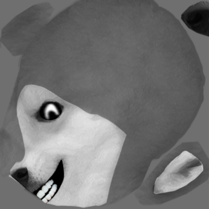 Big bad wolf analog horror head texture  Roblox decal