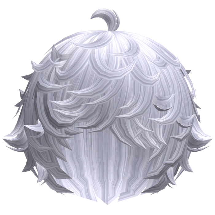cute silver kawaii messy lamb curly wavy hair