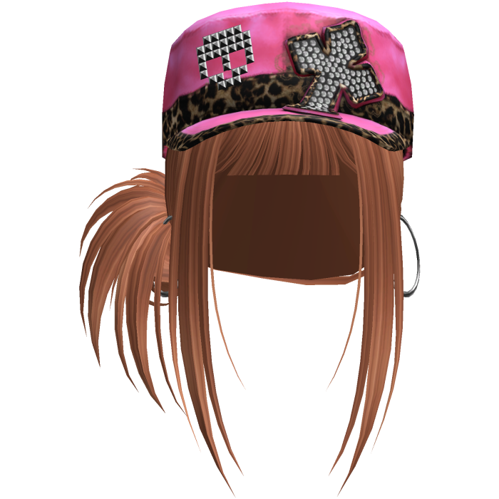 Gyaru Hair w/ Cap & Earrings