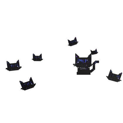 Animated Tabby Cat 🐱 [Glitch Blue]