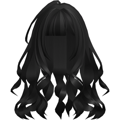 cute messy wispy long wavy hair black
