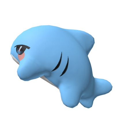 Cute Blue Shark Back Plushie