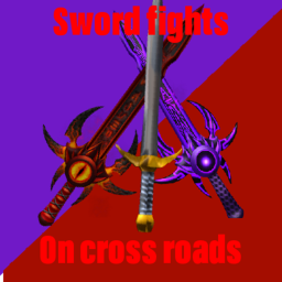Sword fight on cross roads