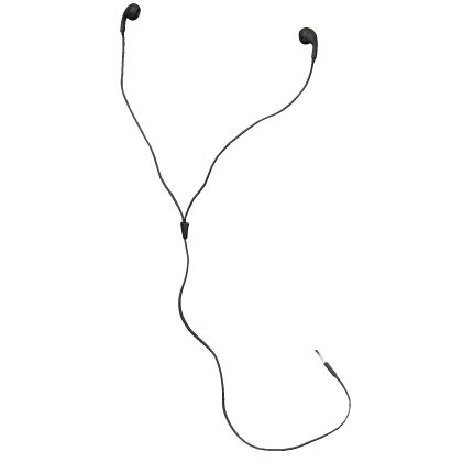Black Wired Earphones
