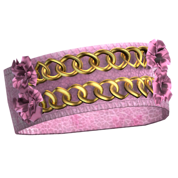 3.0 Pink Gold Y2K Flower Arm Bracelet Double Chain