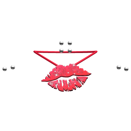 red scene tumblr kiss mark necklace  Roblox item