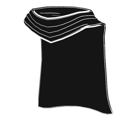 Cartoony Black & White Cape [GLOW ⚪] Roblox item