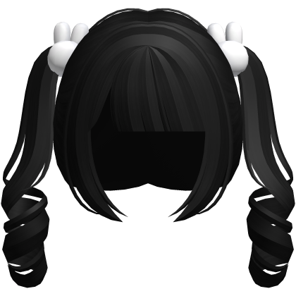 kawaii cutecore curly bunny black pigtails