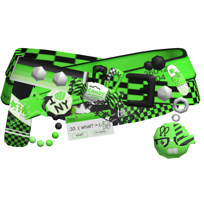 Scene Green&Black Rave Layered Belts