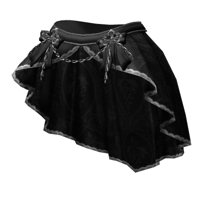 gothic victorian long ruffle skirt 3.0 black white