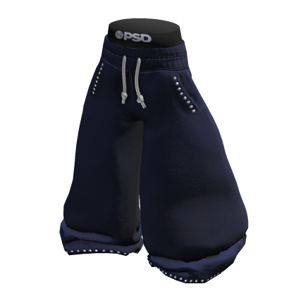 SUPER Baggy Sagged Navy Blue Drawstring Sweatpants