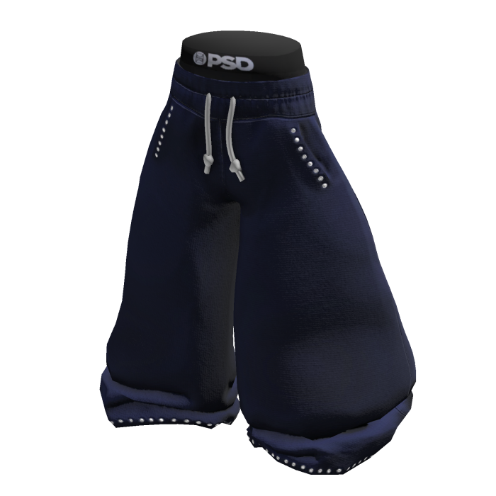 SUPER Baggy Sagged Navy Blue Drawstring Sweatpants