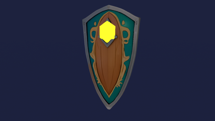 Shield Weapon Pack x40 Glowing Knight Round Kite preview 7