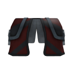 Red Striped Waist Cape