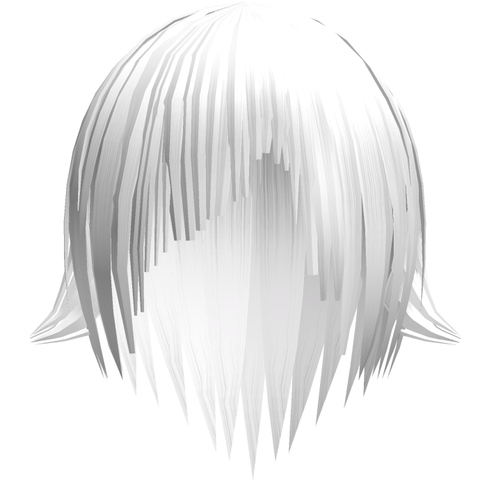 >⩊< white emo vkei niche cat-boy hair tufts 18. 