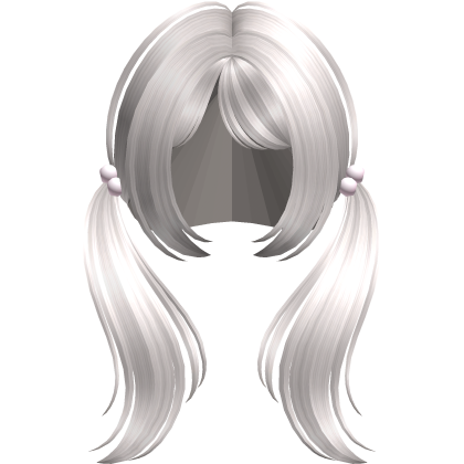  ♡ adorable cute girly moe pigtails (platinum) Roblox item
