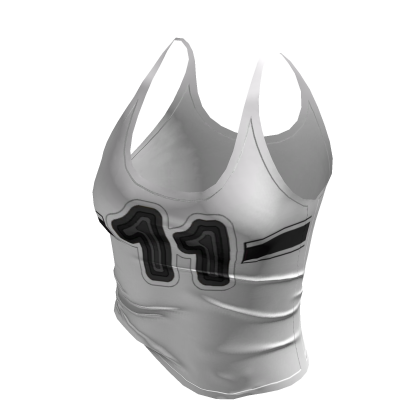 2000s 11 Graphic Crop Tank Top | Black & White thumbnail