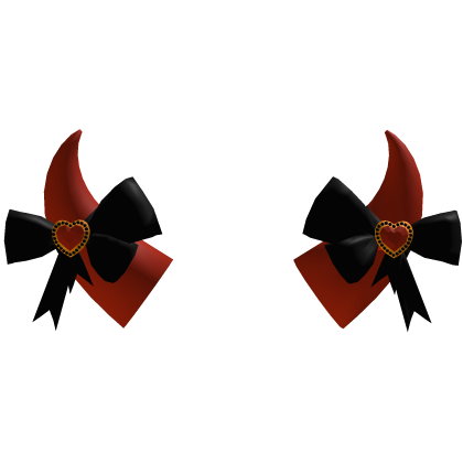Cute Devil Horns with Black Bow thumbnail