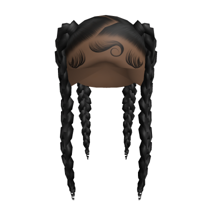 Zig Zag Part Jumbo Braids [Black]