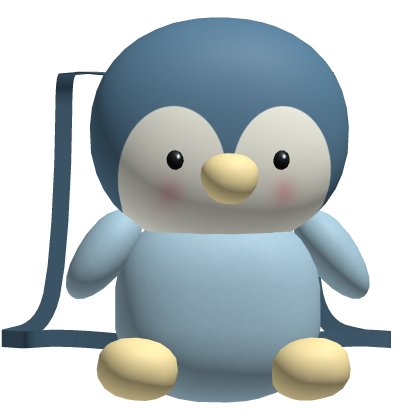 Blue Cute Penguin Plushie Backpack [1.0]
