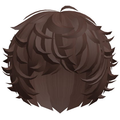 cute kawaii brown messy swirly curly fluffy hair