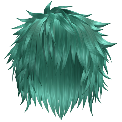 Teal Messy Emo Scene Wolfcut Hair Roblox item