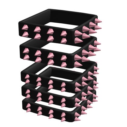 Pink Emo Spiked Leg Straps 1.0