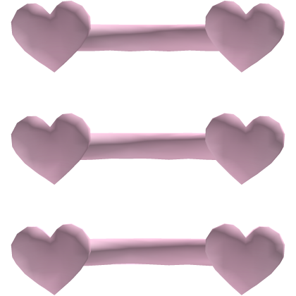 Cute Pink Heart Bridge Piercings