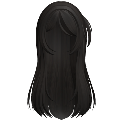 ♡︎ : cute long wispy hair w/ side ponytail brown Roblox item
