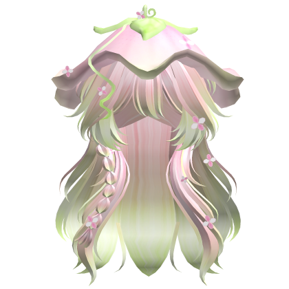 Kawaii Fluffy Layered Flower Hair (Guava)
