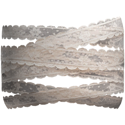 Lace Bandage Face Wrap - Ivory