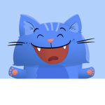 Footie the blue cat