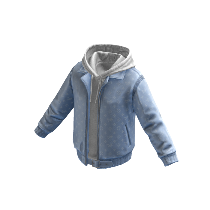 Baby Blue D2K Jacket w/ Hoodie