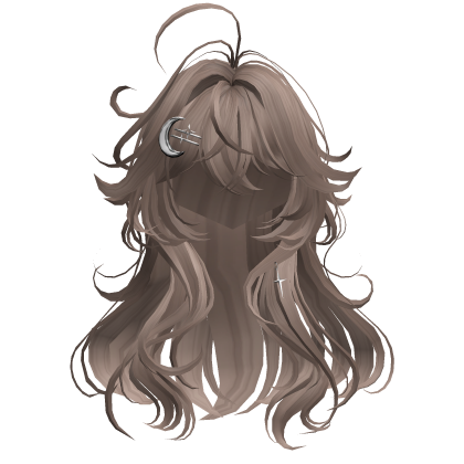 Cute Anime Girl Hair w/ Moon Clips (Light Brown)