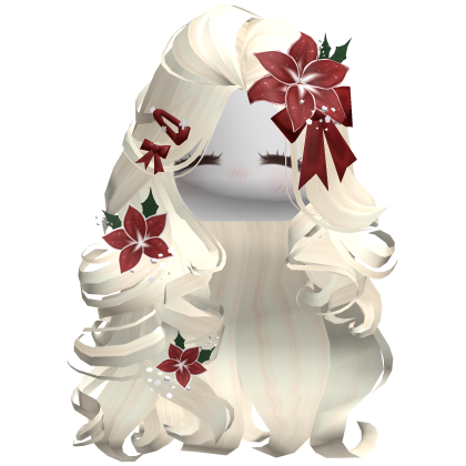 ♡ Christmas Blowout w/ Flowers (Beige)