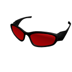 Big Red shaded Glasses