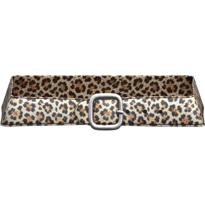 Luxury 2000s Y2K McBling Gyaru Cheetah Print Belt 
