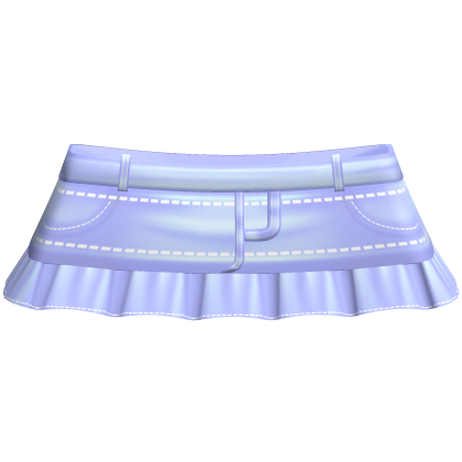 ♡ cute ruffled light denim skirt 