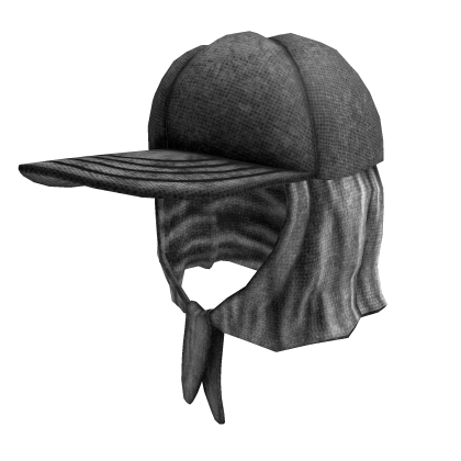 White/grey y2k vintage grunge hooded hat Roblox item