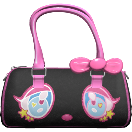 Kawaii Anime Eyes Shoulder Bag in Black