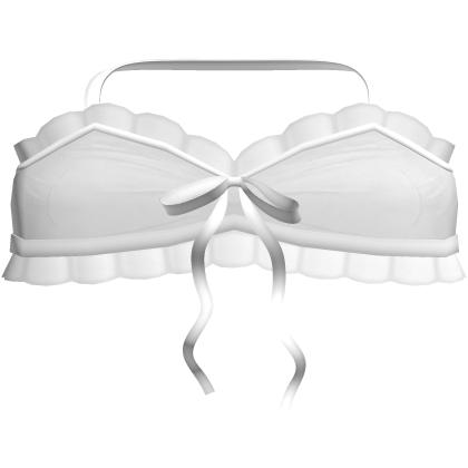 ♡: cute little ruffled cropped top in white