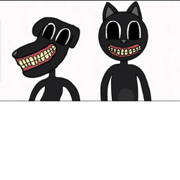 survive cartoon cat along with cartoon dog